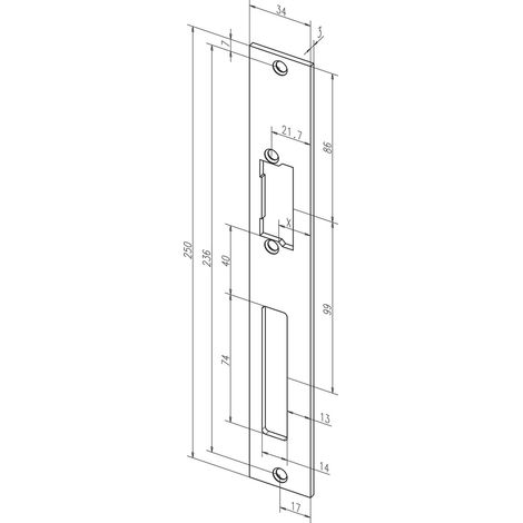 ASSA  ABLOY  Placa  plana  de  cierre  94A  VA  ma  ktg.B.34xL.250mm  DIN  I/D  -  -------94A35-01 (1/2)