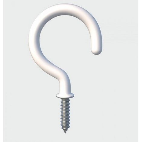 TIMCO Cup Hooks Round White - 38mm (1/2)
