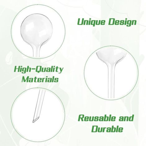 Lot de 16 boules d'arrosage automatique en plastique pour plantes d'intérieur et d'extérie (1/4)