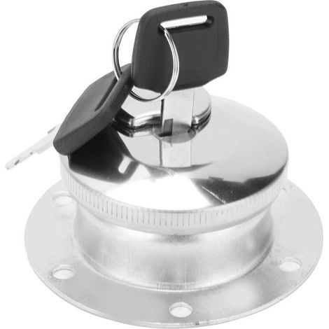 Bouchon de réservoir de carburant rond à 6 trous avec clé et joint pour excavatrice avec générateur (1/5)