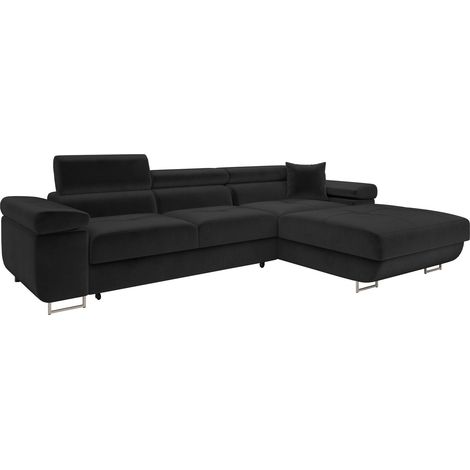 Sofá rinconero Comfivo Vinetum II, Polo 897, Función de descanso, Almacenaje, 280x170x70cm, 0
