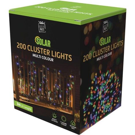 Guirlande lumineuse solaire LED multicolore 200 LED 3 m (1/3)
