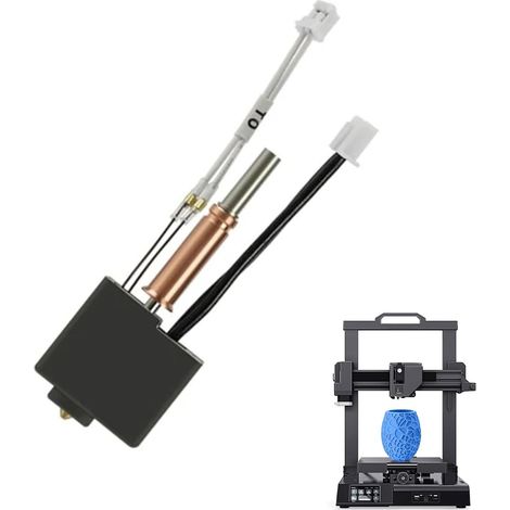 Kobra 3 Hotend Imprimante 3D Tête d'impression avec Buse Chauffante en Céramique 0.4mm et Chaussette Silicone - Compatible avec Anycubic Kobra 3 et Kobra 3 Combo - Améliorez vos Impressions 3D (1/5)