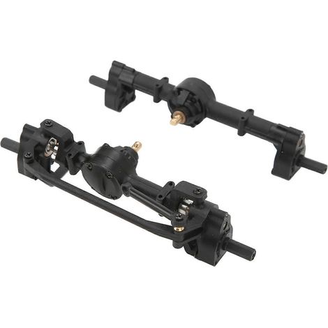 Essieu avant et arrière pour voiture RC Unimog modèle P06, pièces de rechange pour voiture RC (haute et largeur supplémentaires), noir.