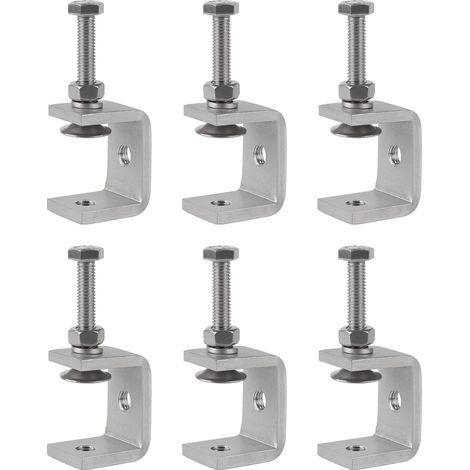 6 X Mini Serre Joints en C Acier Inox 30MM Pinces en C Serre Joint Dormant Pinces et Tendeurs Support de Fixation 0-25mm Réglable Ouvertures de Mâchoire pour Travaux Bois Soudage Menuiserie (1/5)