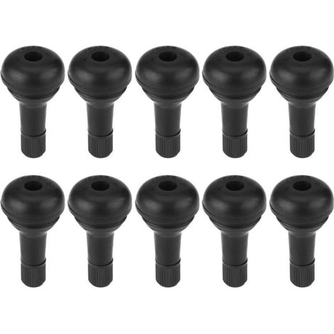 Lntyq 10 Pièces Tige de Valve de Pneu en Caoutchouc TR415 Voiture Auto Moteur Roue Snap-in Pneu Valve Pièce de Rechange Valve Pneu Voiture pour Trous de Jante Tubeless