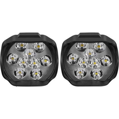 2 pièces moto led lumière externe 6000K IP68 étanche véhicule électrique Scooter phare conduite antibrouillard - 2 pièces (1/5)