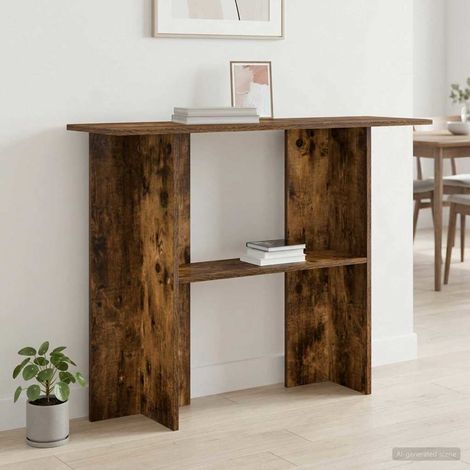 vidaXL Tavolo consolle Rovere Fumo 100 x 30 x 75 cm