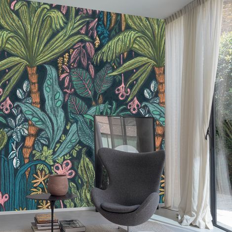 Papier peint tropical psyché (1/4)