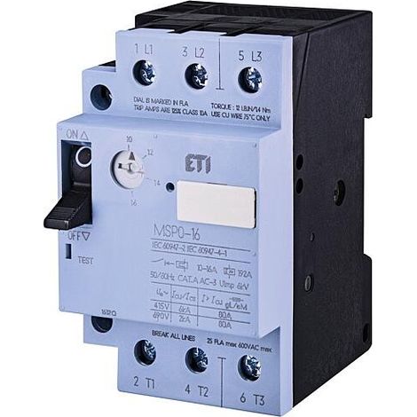 ETI Disjoncteurs moteur MSP0-16, REG