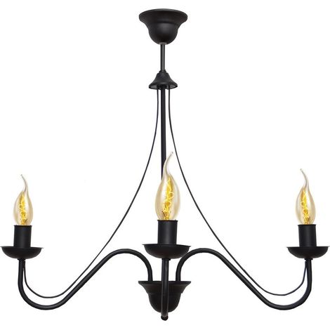 Helam MALBO Plafonnier Suspendu Multi Bras Noir 60cm