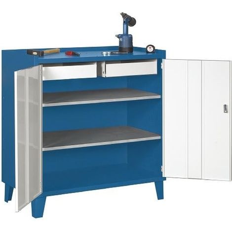 PROVOST - Armoire à outillage Provost - 1000 mm - 2 tablettes et 2 tiroirs en acier (1/3)