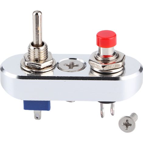 Bouton poussoir momentané auto‑réarmement, interrupteur à bascule 3 broches 2 positions 220V 3A (1/5)