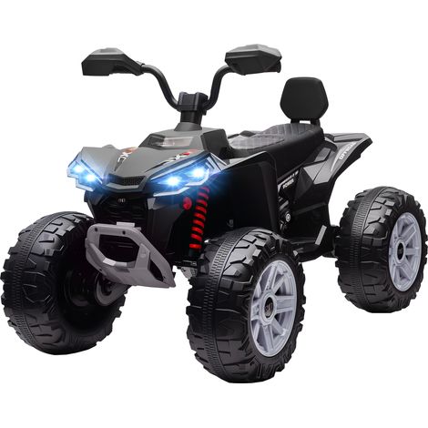 Quad électrique enfant 24V 4 roues phares port USB MP3 vitesse 6,5 km/h 3-8 ans