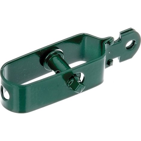 Tendeur de câble acier - Lot de 1 - Zincé et plastifié vert - Réglage tension filaire - Clôture jardin et treillis - Taille 3, 115 mm (1/5)