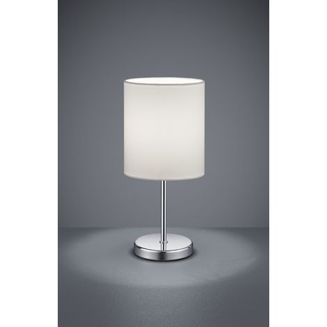Jerry Chrome Tischlampe Weißer Lampenschirm Ø13 cm Trio Lighting