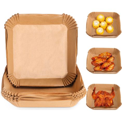 Papier jetable pour friteuse à air 20x20 cm paquet de 100 (1/5)