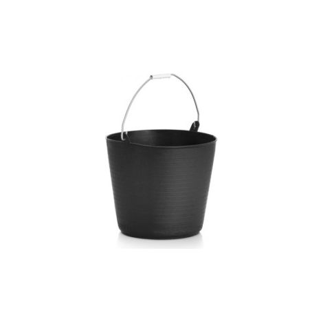 Cestino in plastica nera con manico in metallo 26lt cap26am plasvidavi (1/2)