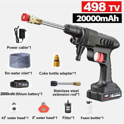Kabelloser elektrischer Hochdruckreiniger mit 20000mAh Akku, 60BAR, 10L/min, für die Terrassenreinigung und Gartenbewässerung (1/4)