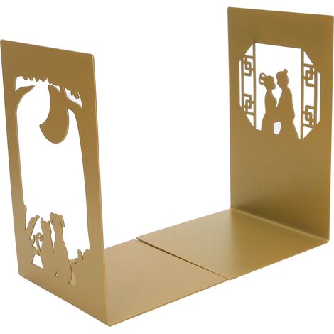 Dicker, rutschfester Buchtrenner aus Metall, Schreibtisch-Buchstütze, Regalorganizer, handgefertigte Kollektion (MeetMoon) (1/5)