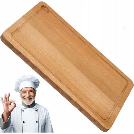 PLANCHE À DÉCOUPER EN BOIS DE HÊTRE GRANDE XXL + SPATULE GRATUITE 