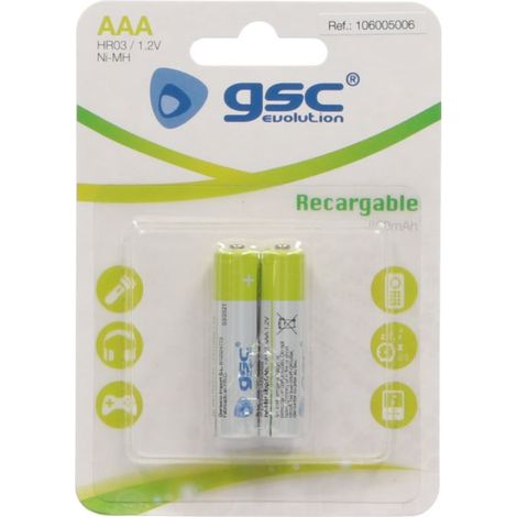 GSC 106005006 Akku GSC HR03 (AAA) 1,2V 800mAh Blister 2uds
