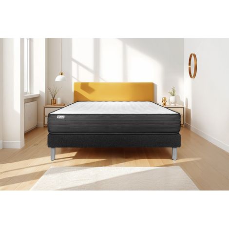 Matratzenset VITALPOWER 150 x 200 cm Bettrahmen Kit schwarz (1/5)
