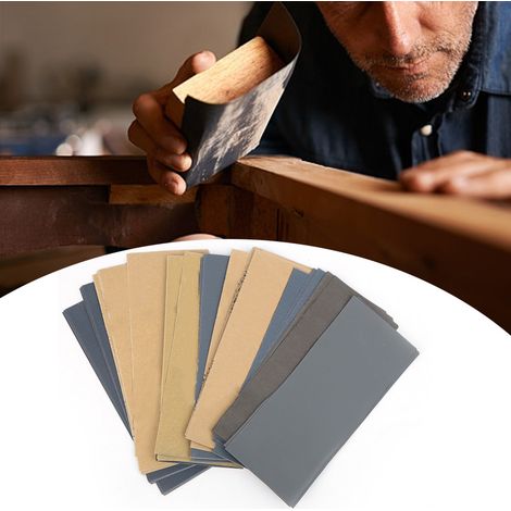 Ensemble de 72 feuilles de papier abrasif grain 400-3000 pour le ponçage et le polissage. (1/5)