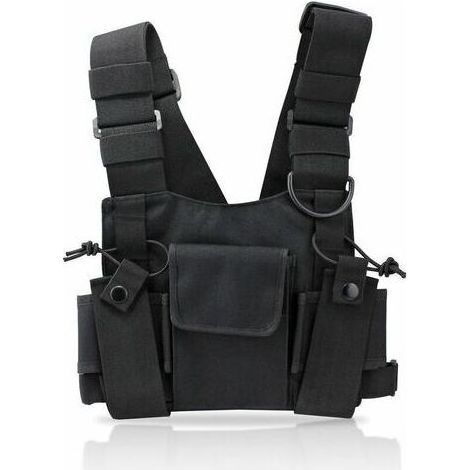 Radio Talkie walkie Poche de Poitrine Sacs Harnais Paquet Sac a Dos Etui (1/4)