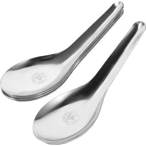 Lot de 10 cuillères multifonctions en acier inoxydable pour la table et les aliments-Silver