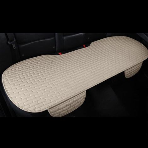 Cuscino per sedile auto per sedili anteriori e posteriori, coprisedile universale, traspirante e antiscivolo, protezioni per sedili auto per auto, SUV e camion, set da tre pezzi in nero e rosso (1/5)
