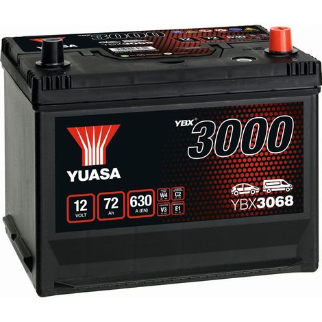 Batterie Yuasa YBX3068 conventionnelles standard 12 V 72 AH 630 AMPS L 269 l 174 H 223 (1/3)