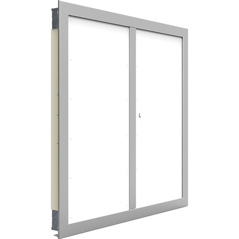 Volet de désenfumage personnalisable à portillon, 2 vantaux, install br verticale S&P (UNELVENT) 710553