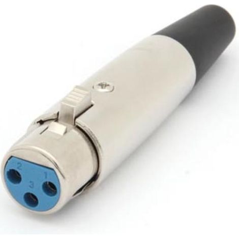 FICHE XLR FEMELLE NICKELEE 3 BROCHES CA096 RI957
