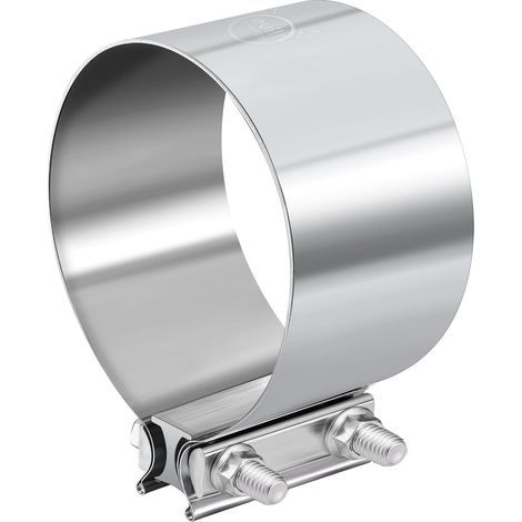 Applicable 5.0 Inch Exhaust Clamp,Butt Joint Band Clamp Sleeve Coupler Stainless Steel for Pipes,Mufflers,Catalytic Converters,1PCS (1/5)