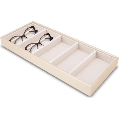 Plateau en verre velours, plateau de présentation de lunettes, plateau de rangement de bijoux