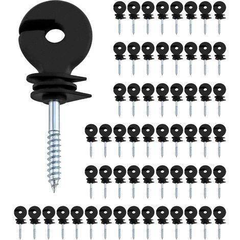 60 pezzi di isolatori ad anello, isolatori per recinzioni elettriche, per corde, fili e trefoli. (1/5)