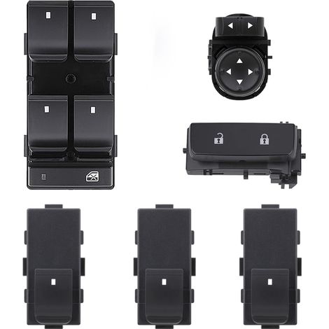 Fensterheberschalter und Tür- und Spiegelsteuertaste, kompatibel mit Chevrolet Silverado/GMC Sierra 2007–2013, ersetzt OEM 25789692, 22895545, 15804093, 22883768.
