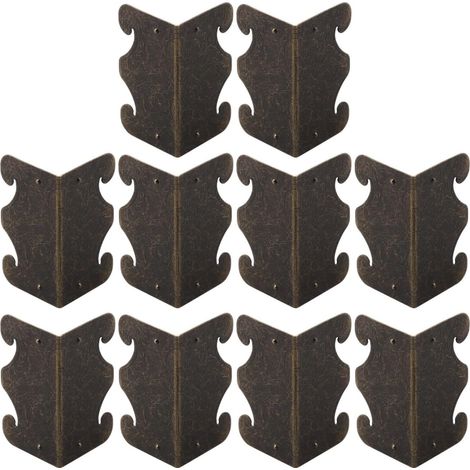 Équerres décoratives en fer bronze antique pour boîtes bois (1/5)