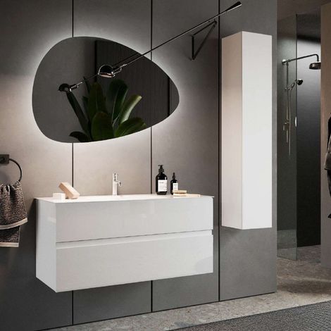 Mobile Bagno sospeso Bianco lucido - Start L 101 X H 50 X P 45 cm