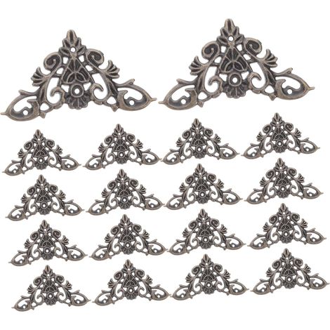 Lot de 24 équerres d'angle vintage en alliage de zinc pour boîtes (1/5)