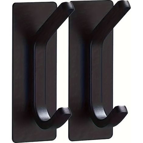 Handtuchhaken/Edelstahlhaken - für Mäntel/Bademäntel/Handtücher, geeignet für Badezimmer/Küchen, 6er-Set, Edelstahl, schwarz.