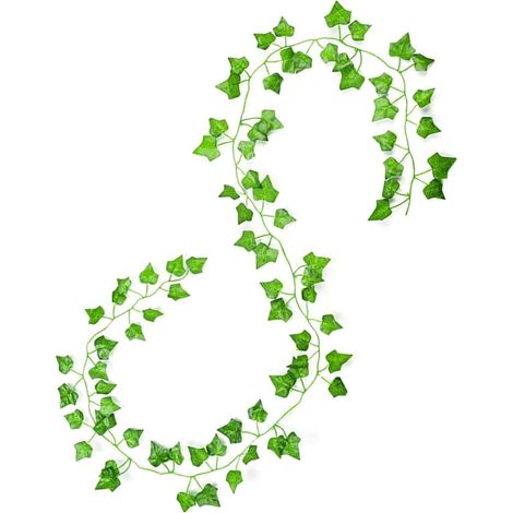 1 Guirlande Lierre 2,2m Feuilles Soie Résistant UV Flexible Intérieur Extérieur