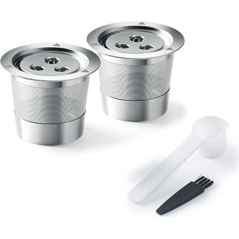 Capsule Café Réutilisable - Acier Inoxydable 304 - Compatible avec Machine à Café Ninja Dual Brew CFP201 CFP301 CFP300 CFP400 - 2 Pièces