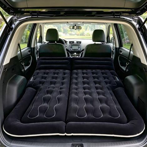 Car Air Mattress for SUV and Sedan, 4 Zone Inflatable Back Seat Bed with 4 Valves, Car Camping Mattress with Eye Mask, Ear Plugs (1/5)