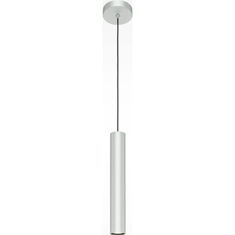 Maytoni Pro Focus Plafonnier moderne à suspension fine argentée, 1 ampoule GU10, abat-jour gris (1/2)