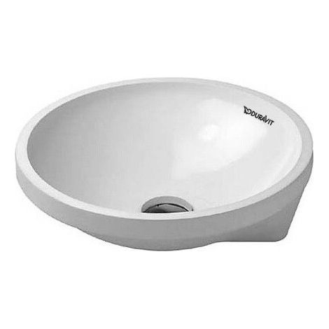 Lavabo à encastrer DURAVIT ARCHITEC sans trop plein plage de robinettrie d: 400mm sans trou de robinetterie blanc