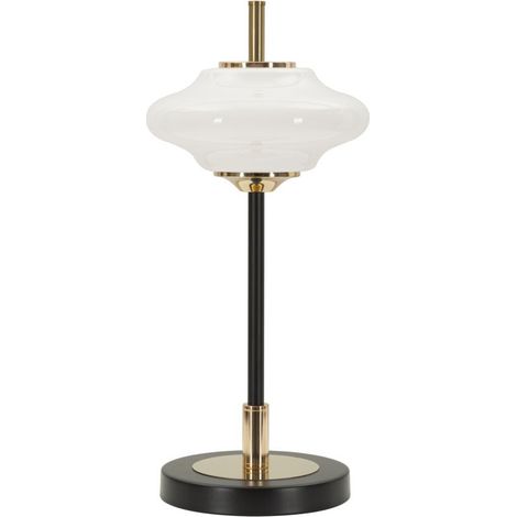 Lampe à Poser "Vintage" 46cm Blanc & Noir (1/5)