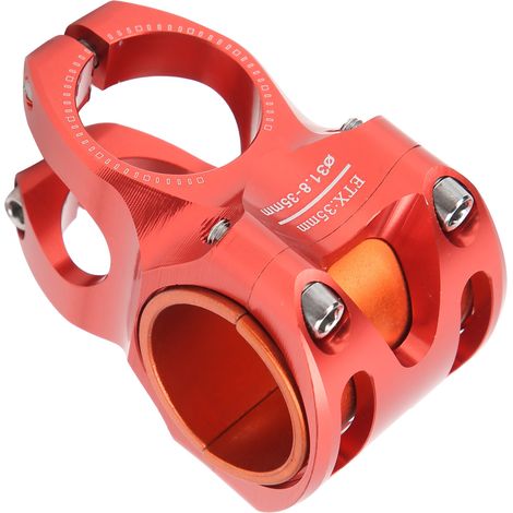 Potence de guidon de vélo CANSUCC 31,8/35 mm, rehausseur de guidon court, potence en aluminium, S35 rouge (1/5)