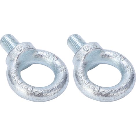 2PCS Anneaux de Levage Boulons Acier Carbone Galvanisé, Écrous à Oeil M20 Filetage Profond, Vis de Levage à Épaulement (1/5)